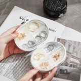 Коробочка для хранения, антиокислительная портативная коробка для хранения, система хранения для путешествий, серьги, изысканный маленький аксессуар