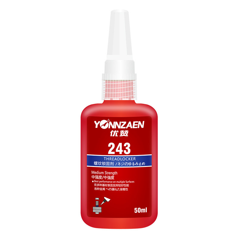 243 Screw Fastening Anti-Loosening Anaerobic Sealant 263/242/262/271/290 Removable Metal Thread Glue Locking Agent Anti-Slip High-Strength High-Temperature Resistant Liquid Threadlocker