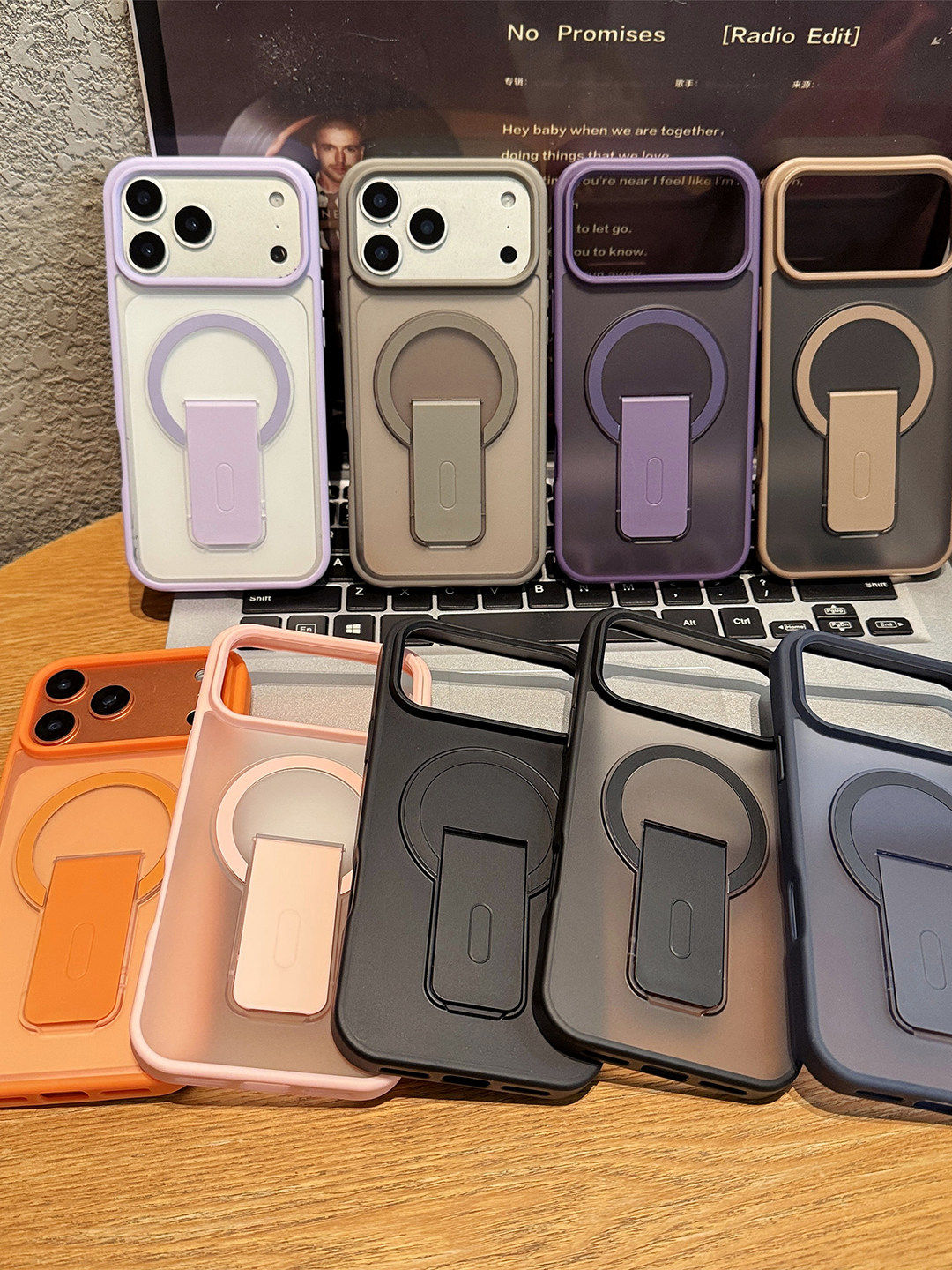 New Frosted Invisible Stand Suitable for iPhone 17 Pro Max Phone Case, Anti-Drop Magnetic Style, Fashionable Apple 16 Pro Max Protective Case, 15 Pro Max Skin-Feel Soft Edge, 14/13 Pro Max