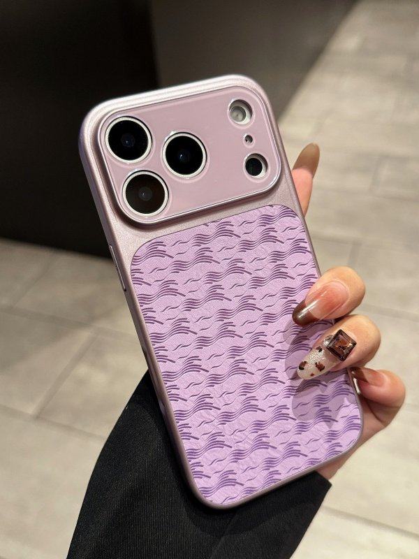 New Creative Embossed Leather Phone Case for iPhone 17 Pro Max, Apple 16, Full Coverage, Simple and Stylish, High Aesthetic Value, Compatible with iPhone 15, Original for Men and Women, 14 Dirt-Resistant, 13 Drop-Proof, Fingerprint-Resistant