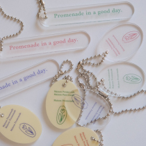 MaisonPromenade Tulip acrylic keychain hand account pendulum pendant hanging ornaments ins simple