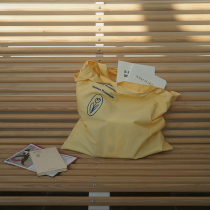 Maison Promenade Independent Design Tulip Embroidery Shoulder Bag Thin Shopping Bag Goose Yellow