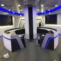 Modern and simple smart city road traffic security monitoring desk dispatching desk curved command center console customized multi-functional intelligent central control desk power grid fire monitoring console