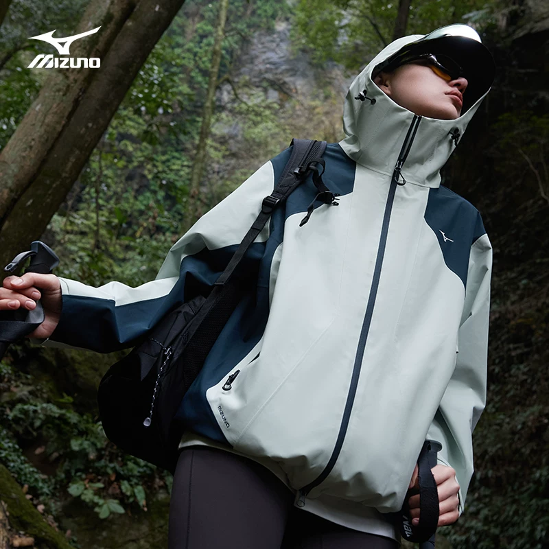 Mizuno, ветронепроницаемая куртка для мужчин и женщин с капюшоном