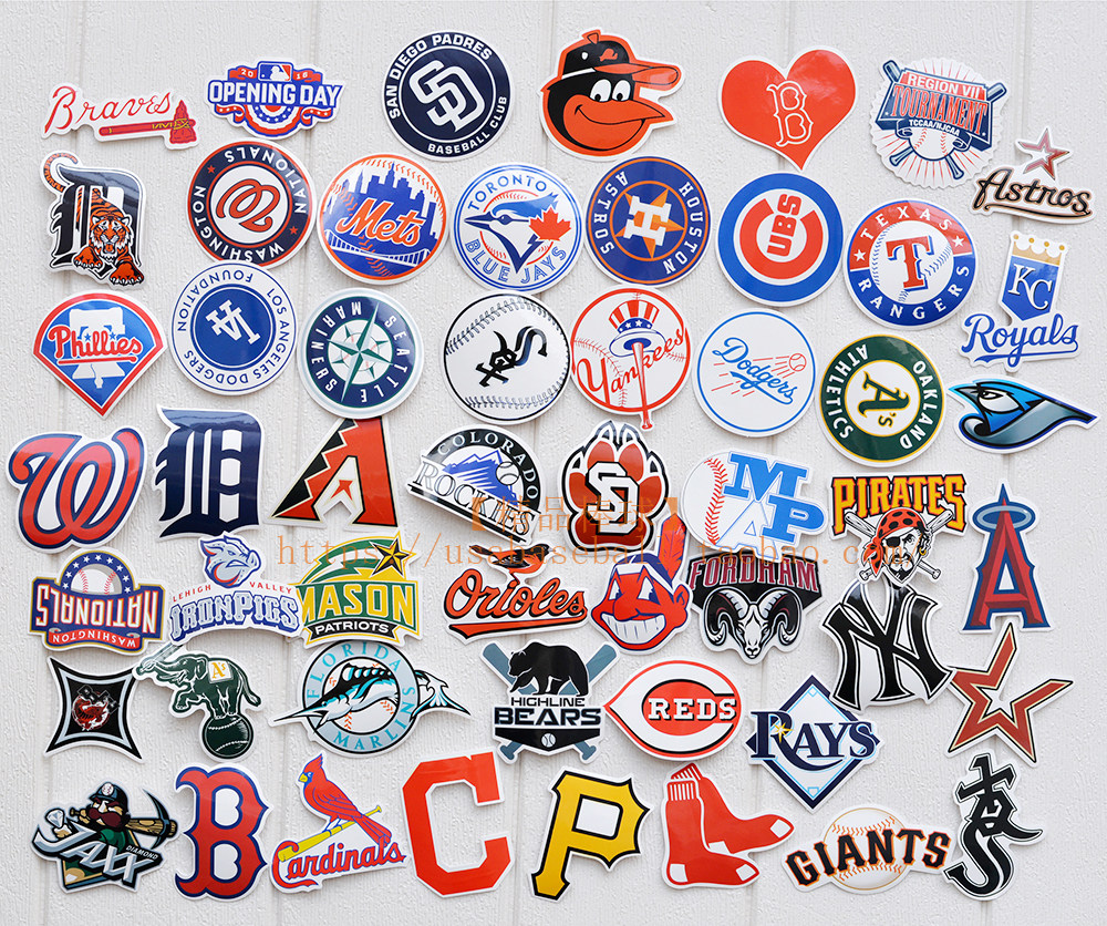 MLB道奇红袜贴纸，个性定制你的运动装备！🌟-更多棒球配件-淘宝好物网, image size:1000x836