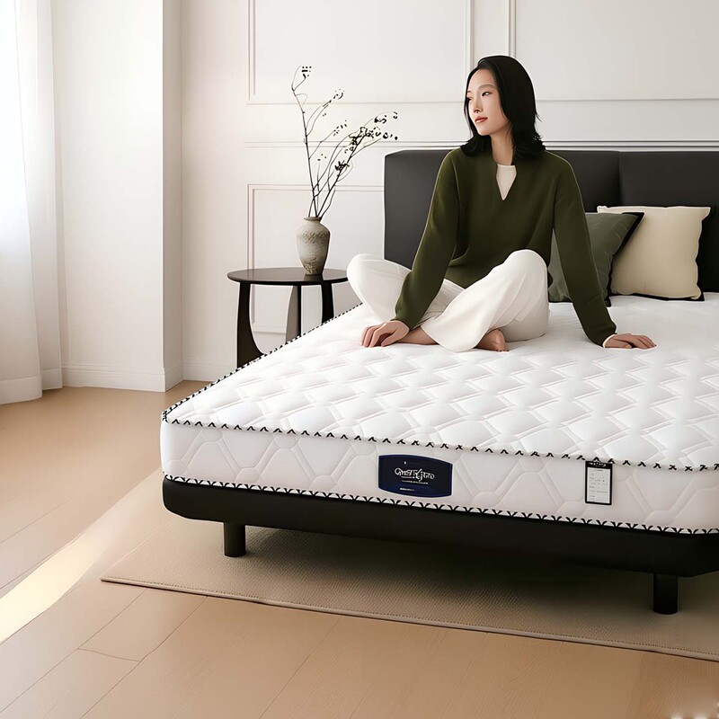 Spring Mattress for Double Bedroom, Dual-Use Soft and Firm, 20cm Thick, Latex Soft Cushion, Hard Coconut Palm, 1.8m for Rental Use