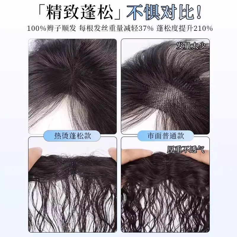 假发界的隐形魔法：打造高颅顶的波浪卷帘