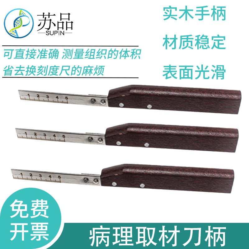 病理取材刀柄 搭配莱卡819刀片 羽毛刀片R35 取材刀柄 带刻度