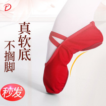 Tiantan Dance Garden Dance Shoes Children Womens Autumn Soft Bottom Training Shoes Red Body Shoes Girls Chinese Dance Shoes