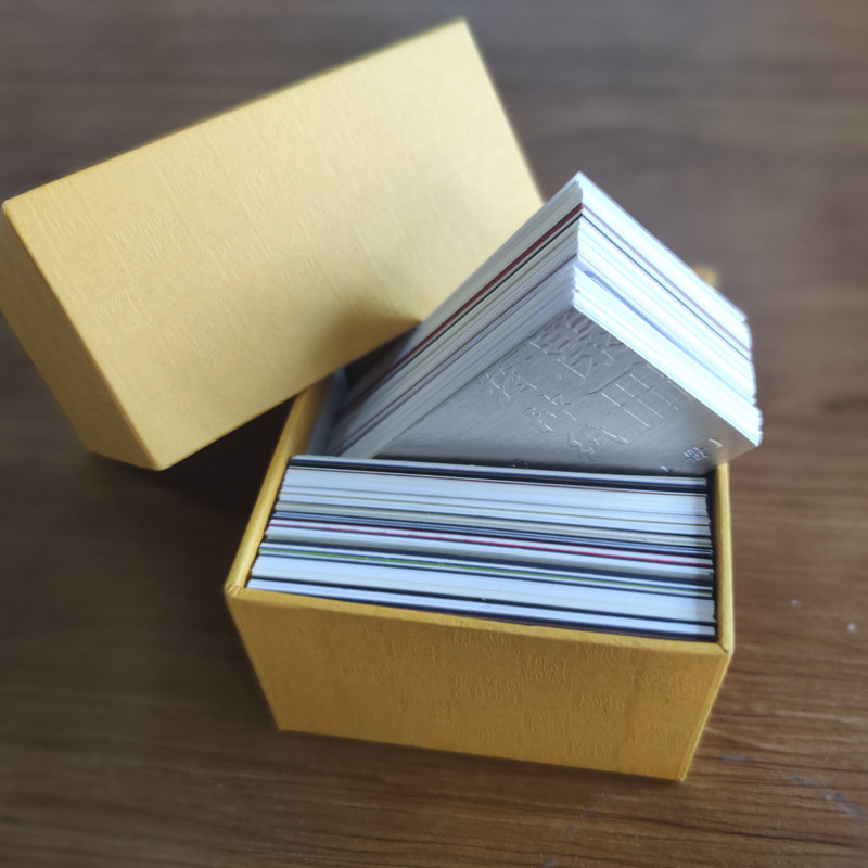 Packaging process business card paper stamping bumps UV conventional special paper sample sample art paper new printing