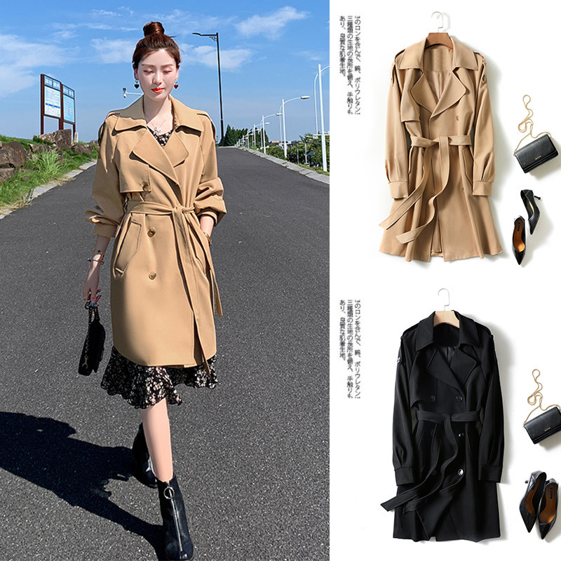 今年流行 中长款韩版百搭风衣外套 惠券直播 一起惠返利网 178hui Com