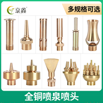 Fountain Nozzle Large Pure Copper Water Landscape Spray Head Universal Sector Mushroom Head Pool Fish Pond Fake Mountain Spray Head Complete