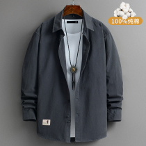 Yishen mens sea spring new tooling shirt mens casual shirt jacket top Book Xin Youpin Gilt Xi Ming