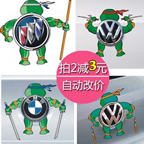 Ninja God Tortoise Car Sticker Car Personality Car Mark Retrofit With Funny Decorative Scratch-off Car Sticker Volkswagen Bik BMW