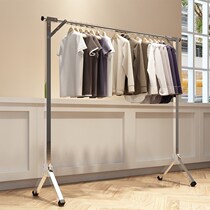 Clothes rack clothes drying Rod folding non-slip pole simple frame Rod landing horizontal bar single rod folding dormitory