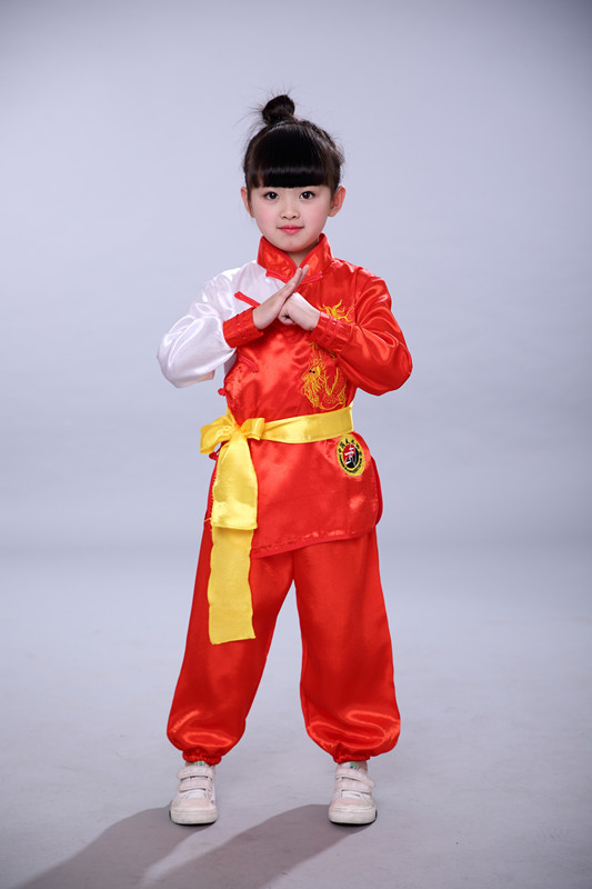 võ quần áo nghệ thuật biểu diễn quần áo trẻ em dành cho trẻ em ngắn tay của Trung Quốc kung fu chàng trai thực hành quần áo và cô gái trẻ nhảy quần áo hiệu suất.