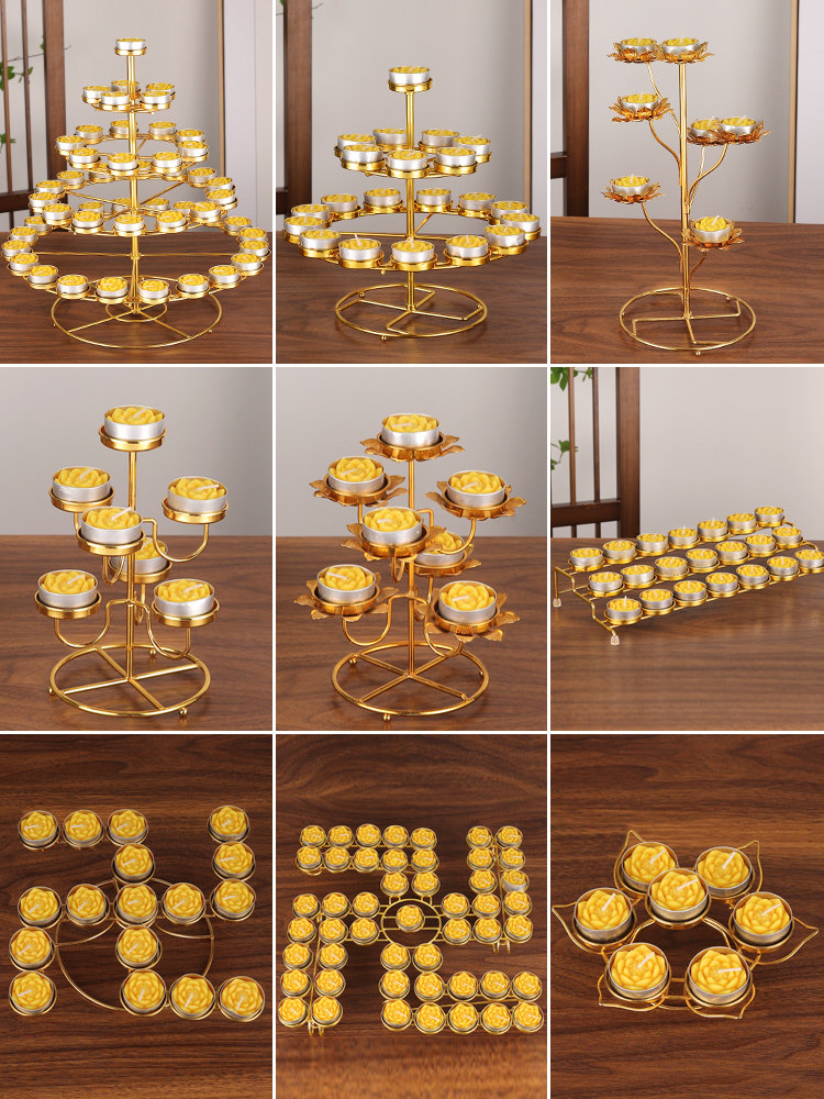 Shanyang Seven Star Lamp Holder Lotus Lamp Buddha Lamp Changming Lamp Household Buddha Lamp Lamp Candle Ghee Lamp Candlestick