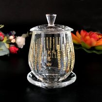 Crystal Lotus for Buddha Guanyin Great sorrow curse water cup water Cup holy water Cup holy water Cup Buddhist Temple supplies tribute Cup trumpet for Buddhism