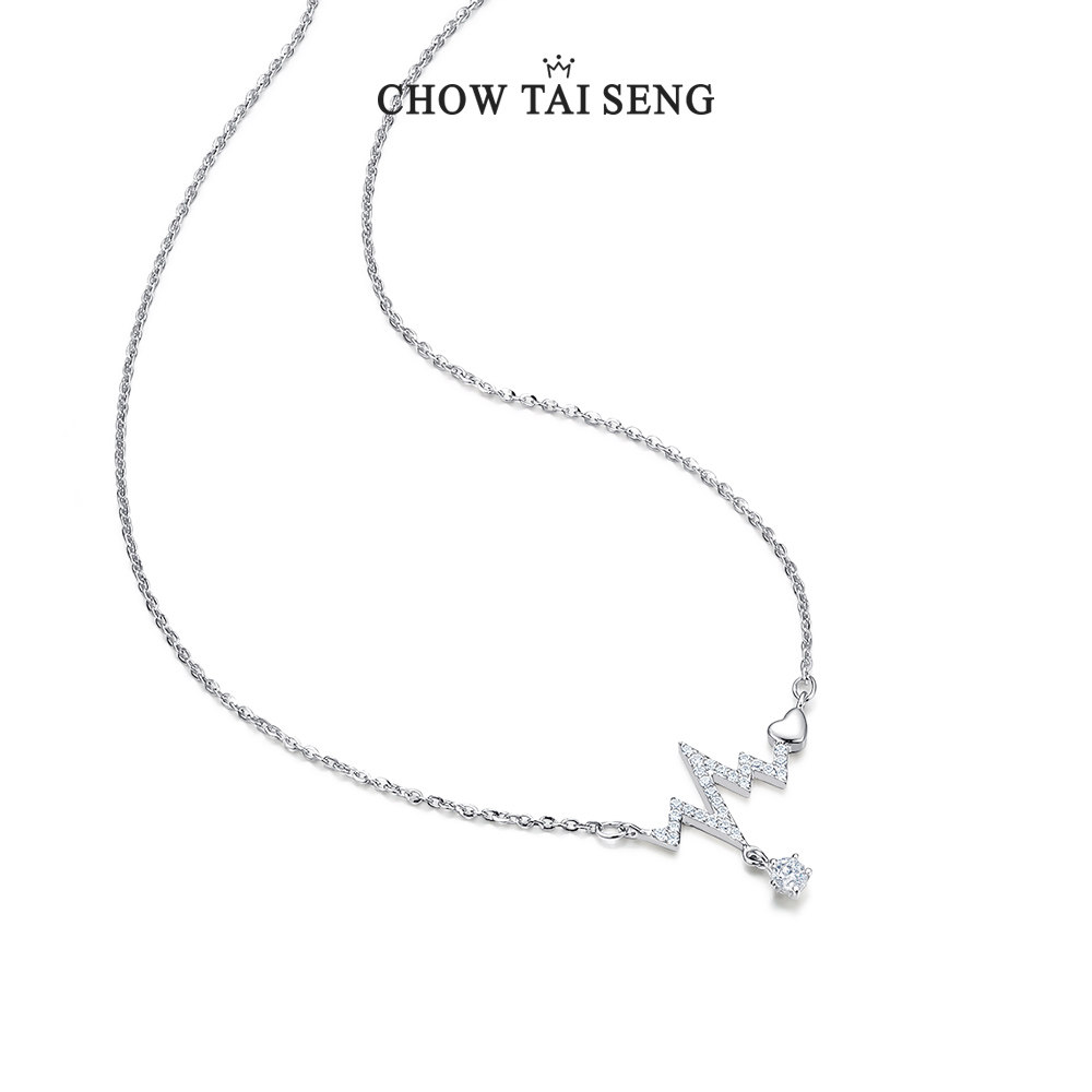 周大生 S925银 心动套链锁骨链 双重优惠折后￥139包邮