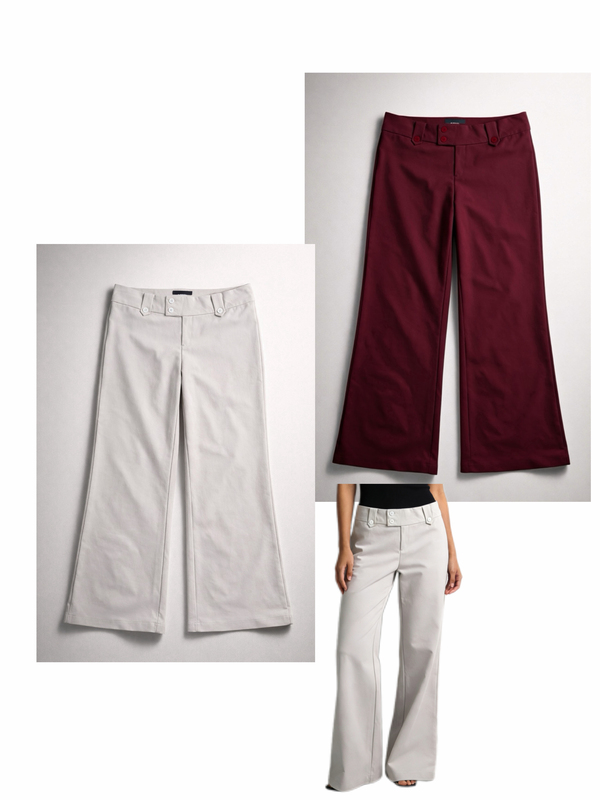 Margaretbby Low-Waist Gold Ratio Drape Trousers
