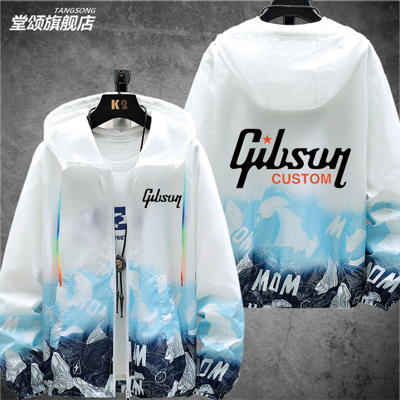 American Gibson Gibson Guitar Big g Rock Band Music Sun Protection Clothing Men's and Women's Ultra-Thin Jacket