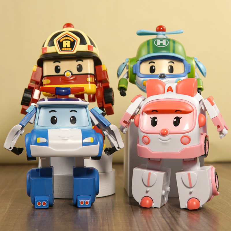 Transforming Poli Sheriff Toy Poli Police Car Ambulance Roy Fire Rescue Team Children's Boys' Car
