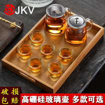 Glass elegant pot High temperature resistant thickened teapot Tea sea filter set Kung Fu tea set Household Teapot set