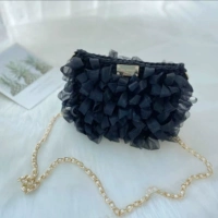 Крючок для вязания, черная лента, набор материалов