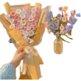 Плетеный крючок для вязания ручной работы, набор материалов для друга, букет, «сделай сам», подарок для девушки