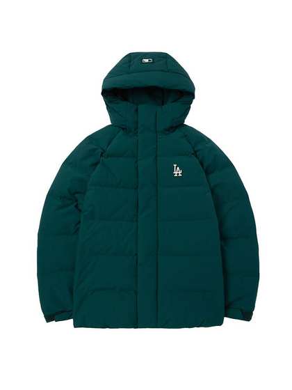 MLB 짙은 녹색 짧은 남성 및 여성 다운 재킷 2023 새로운 후드 따뜻한 면 깃털 코트 스포츠 재킷