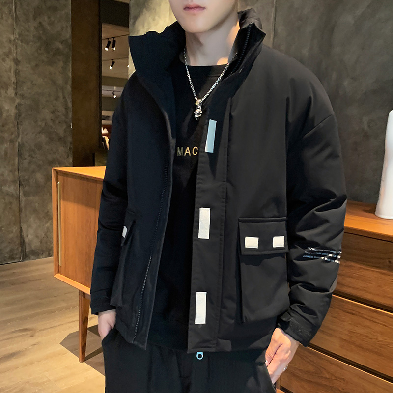 棉衣男棉袄2019年新款冬装外套男士工装立领棉服潮流帅气学生冬