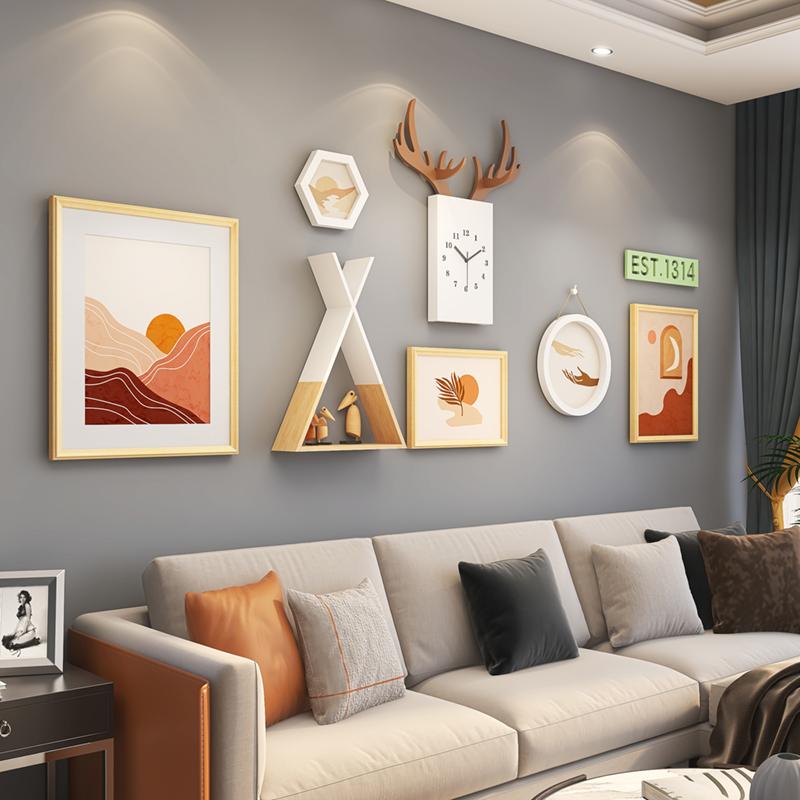 Nordic Living Room Decoration Painting Sofa Background Wall Wall-mounted Wall Painting Dining Wall Painting Modern Minimalist Wall Creative Mural Painting