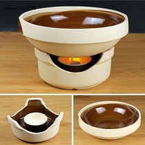 Sun-style small hot pot solid alcohol stove domestic dry pot ceramic casserole saucepan self-pan-pan with high heat-resistant vegetable pan