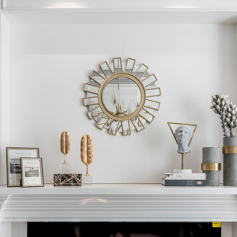 American custom hanging mirror Bedroom living room entrance Decorative mirror Art modeling mirror Creative personality model room mirror