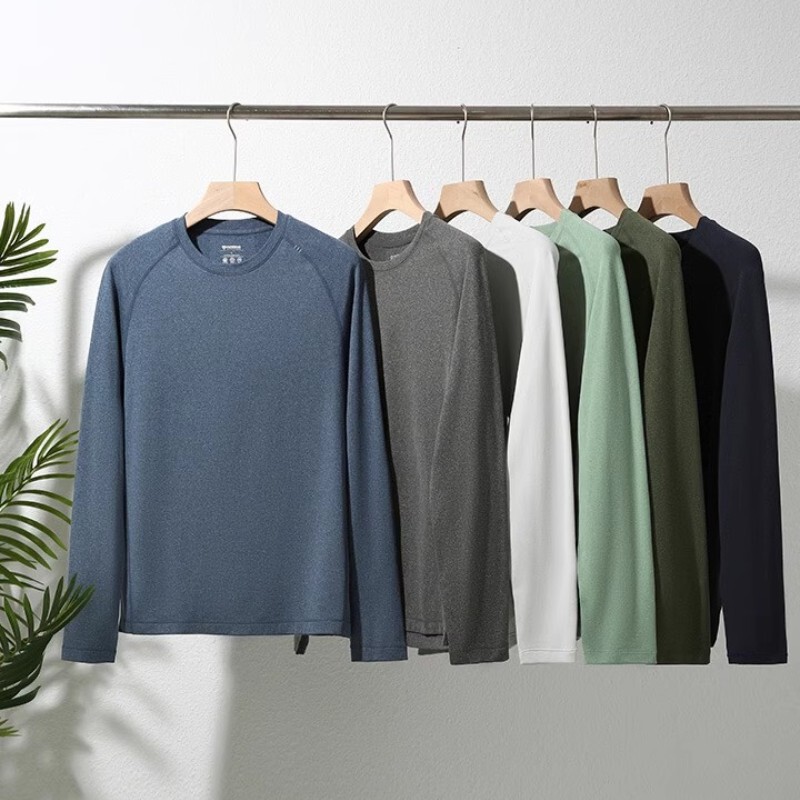 The Feeling of Warmth Is Overwhelming! Airpro-Heat Technology Breathable and Warm Sports Casual Couple Long-Sleeve T-Shirt Men's Base Layer Shirt