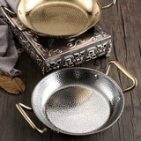 Утолщенная из нержавеющая сталь морепродукты кипящая плита корейская жареная курица тарелка золотой рисовый блок горячий горшок с двойными ушами плоский сухой горшок