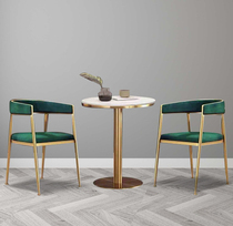 Nordic light luxury in talks to receive a table of two chairs combined modern minima balcony net red milk tea shop backrest table and chairs