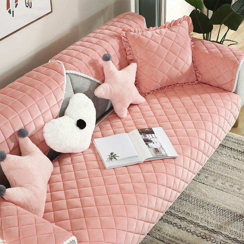 Winter sofa cushion simple modern plush cushion Nordic non-slip sofa cover all-inclusive universal cover towel custom