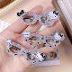 Sweet and cool glitter KT cat glasses hair clip high-looking Japanese and Korean side bangs clip student cute headwear cartoon hair accessories