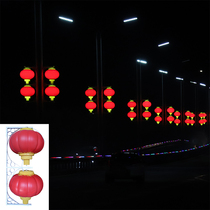 Acrylic red lantern Outdoor led landscape street wordless lantern City lighting engineering Street lamp lantern Waterproof