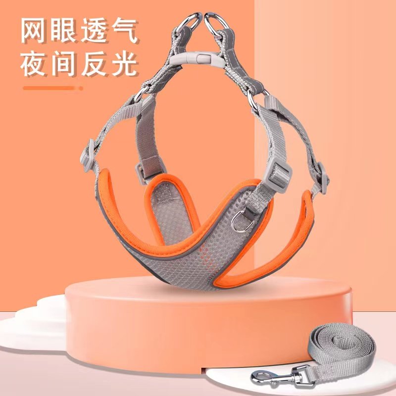 Vest Type Pet Traction Rope Breathable pooch Chest Holding Baby Bag Reflective Dog Rope Hit with Pet Breast Cuddling Bag