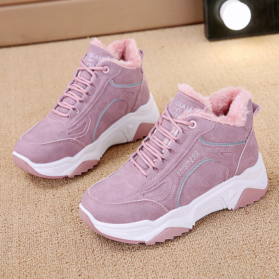 女士加绒老爹鞋运动鞋马丁靴保暖棉鞋女鞋