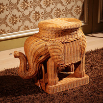Household goods Animal elephant auspicious handmade rattan woven modern home ornaments Rattan jewelry Home creative jewelry