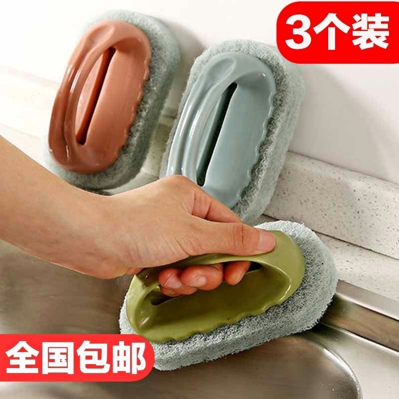 . Professional exterior wall ceramic tile clean coarse sponge durable glass house sponge handle dirt oil machine
