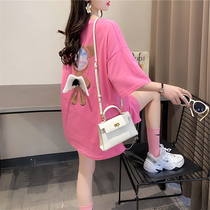 Nursing clothes out of fashion short-sleeved t-shirt womens top Korean loose summer 2021 new postpartum feeding clothes