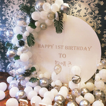 Net red ins wind Macaron balloon chain Childrens 100 days full moon birthday party balloon decoration creative background wall