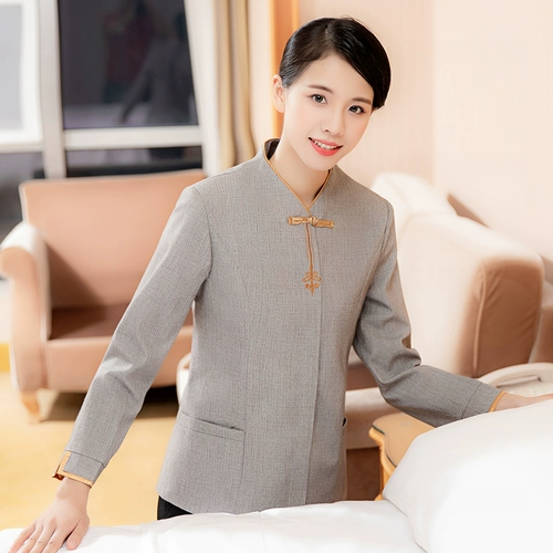 Лонгслив для работы, нарукавники, комплект, комнатная демисезонная униформа врача для отеля