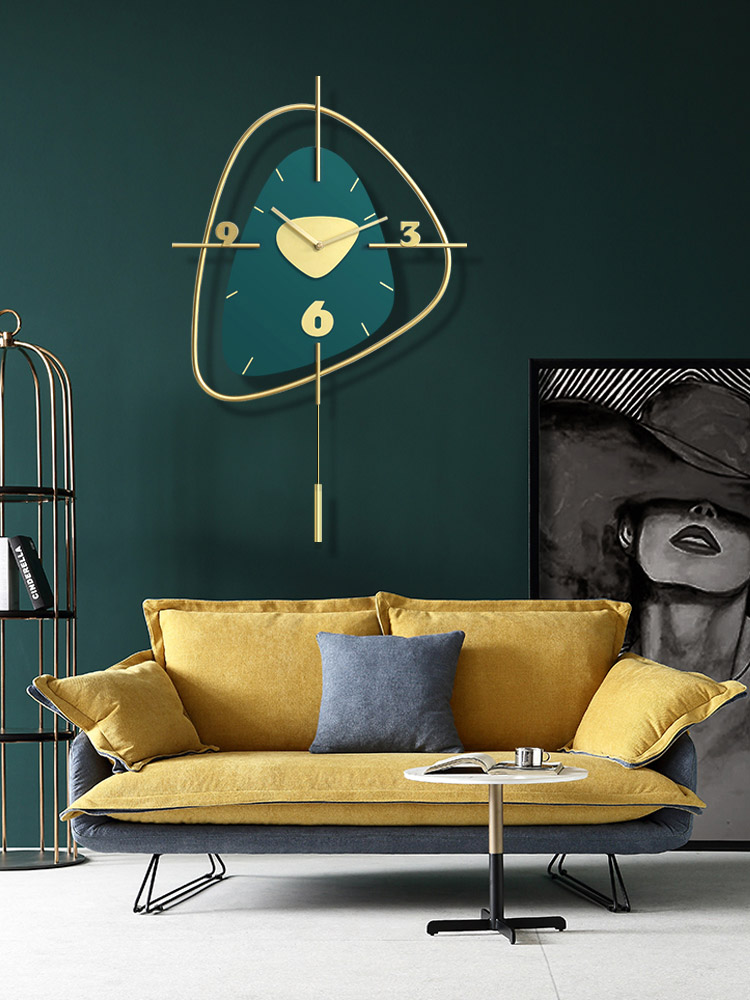 Modern simple wall clock Living room personality creative fashion Nordic watch Household light luxury art net red wall clock