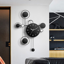 Nordic wall clock Living room household fashion modern simple creative personality Wall hanging mute clock Art decoration hanging watch