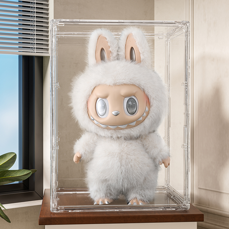 Labubu Big Boss Storage Box Sunny and Cloudy Angel Third Generation Zimomorock Transparent Dustproof Magnetic Display Box